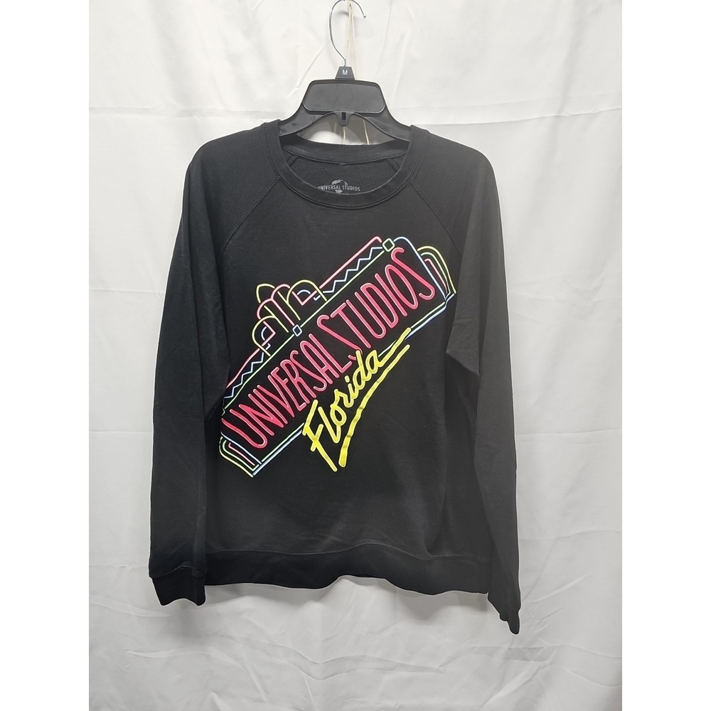 Universal Studios Florida Neon Sign Crewneck Long Sleeve Adult Sz 2XL‎ Black